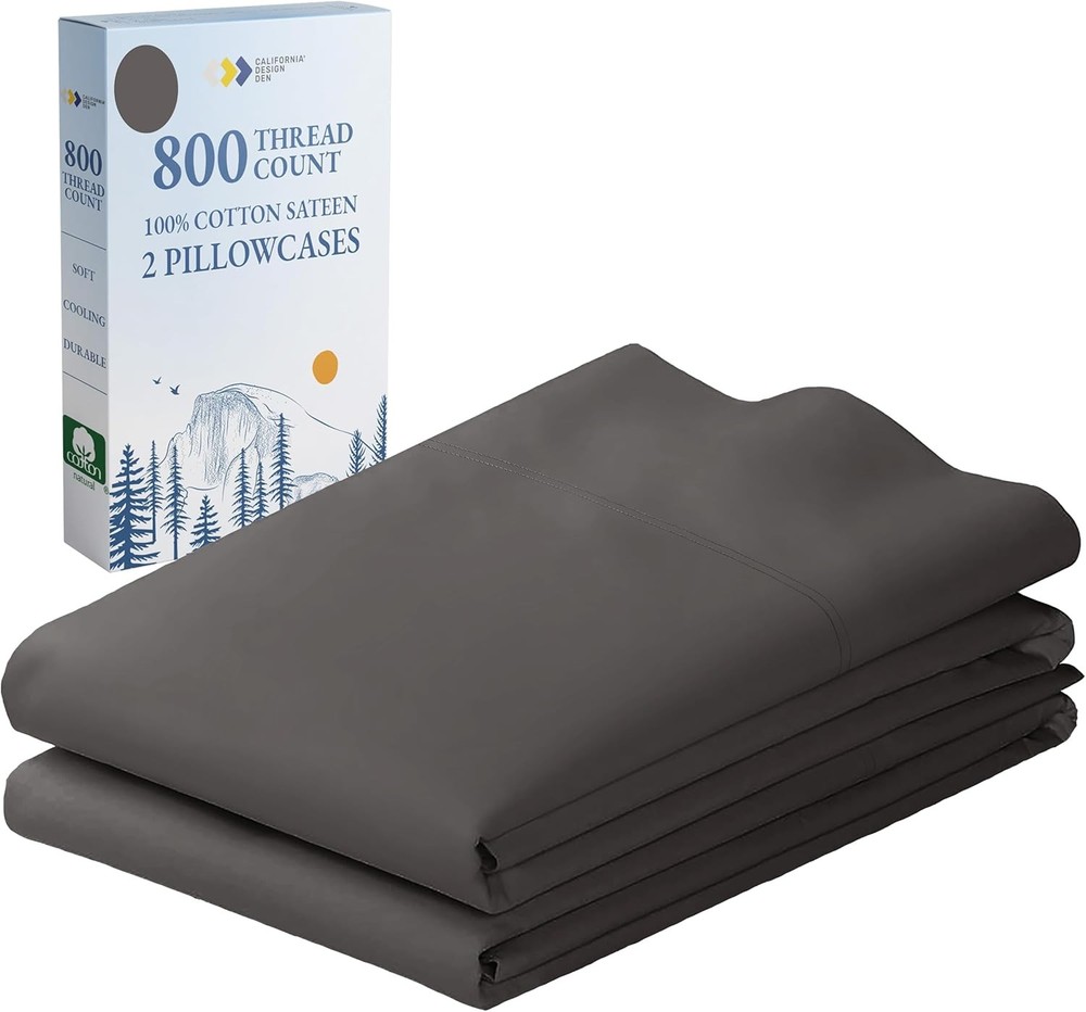 Soft, smooth, and thick, cotton satin fabric, includes 2 pillowcases.