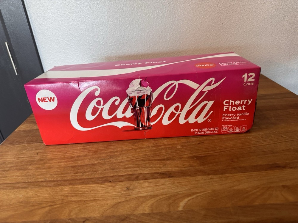 Coca-Cola CHERRY FLOAT 12 Pack 12oz Cans USA fridgepack Regular. New