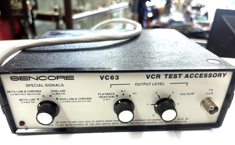 Sencore VC63 VCR Test Accessory Bench tester