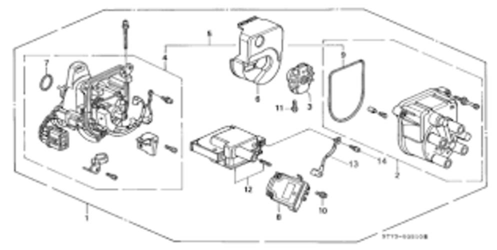 HONDA GENUINE OEM INTEGRA DC2 GSR TYPE-R B18C VTEC DOHC DISTRIBUTOR CAP & Rotor