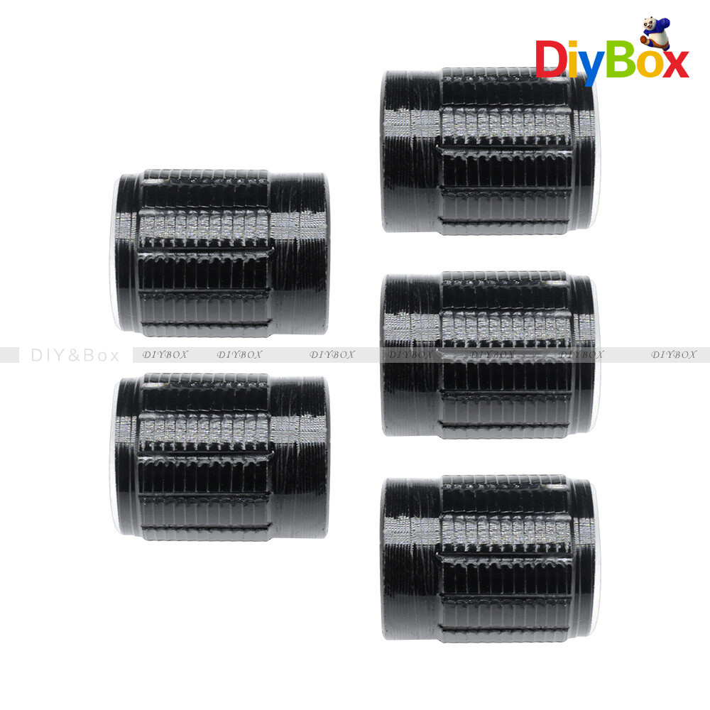 5PCS Volume Control Rotary Knobs For 6mm Dia Knurled Shaft Potentiometer New D