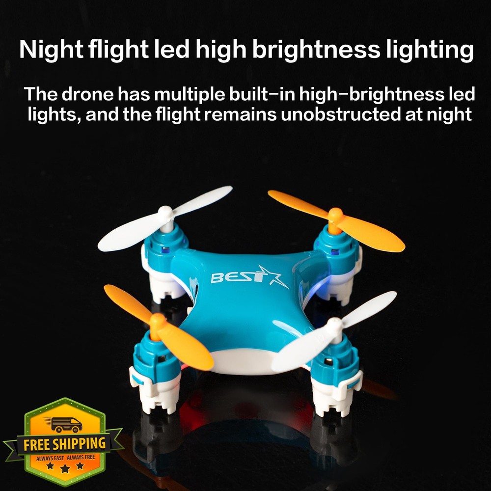 Mini Drone Remote Control Quadcopter Dual Battery Blue
