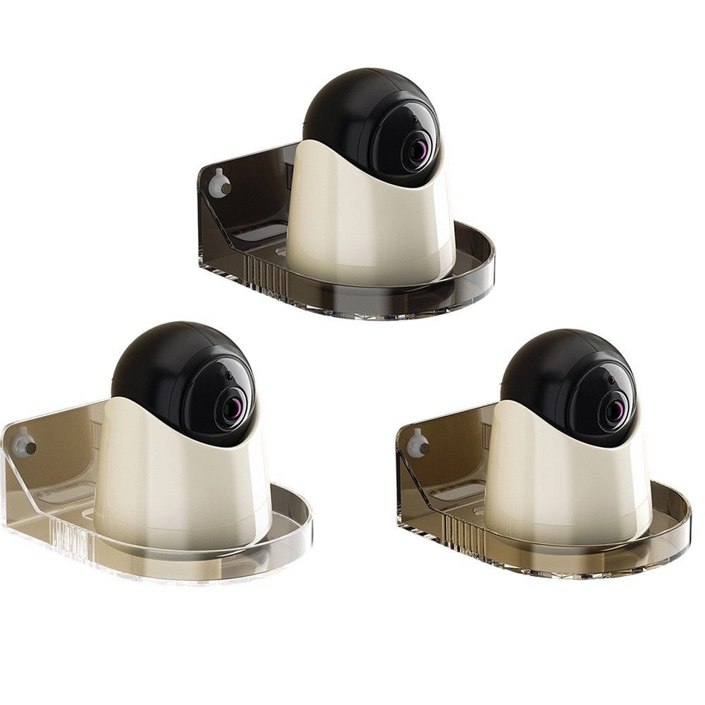Clear Acrylic Wall Bracket for Security Camera No Drill Easy Peel Mount