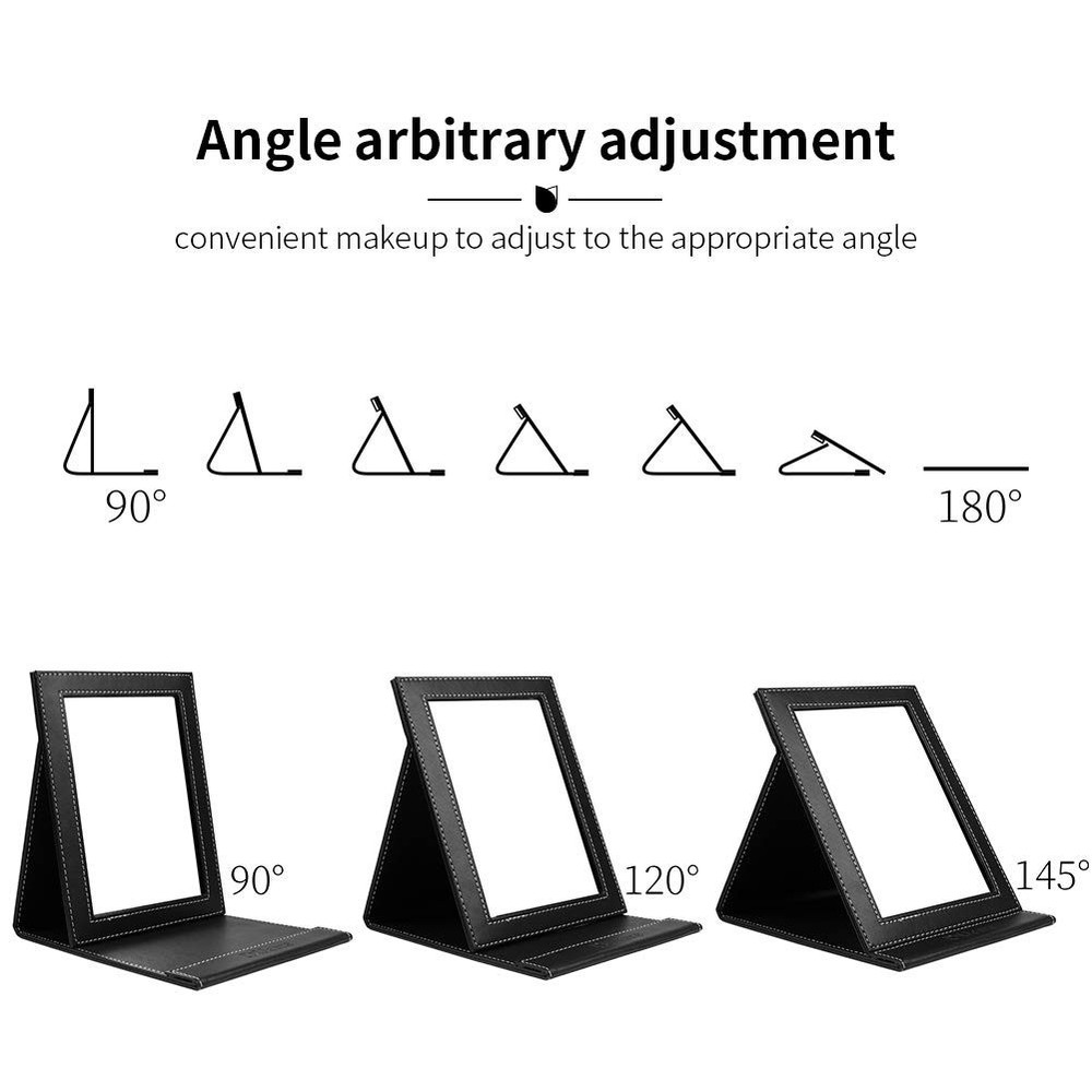 Compact Rectangular Travel Mirror with Cushioned Cover - Ideal Gift for All