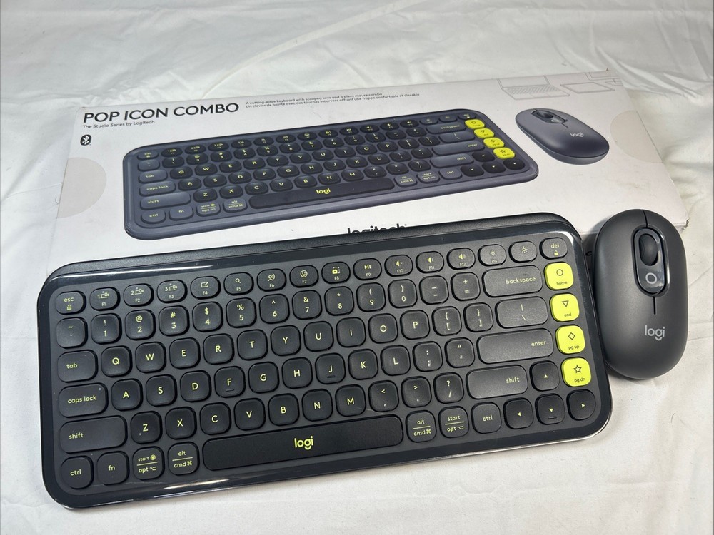 Logitech POP ICON COMBO Compact Wireless Bluetooth Keyboard and Mouse