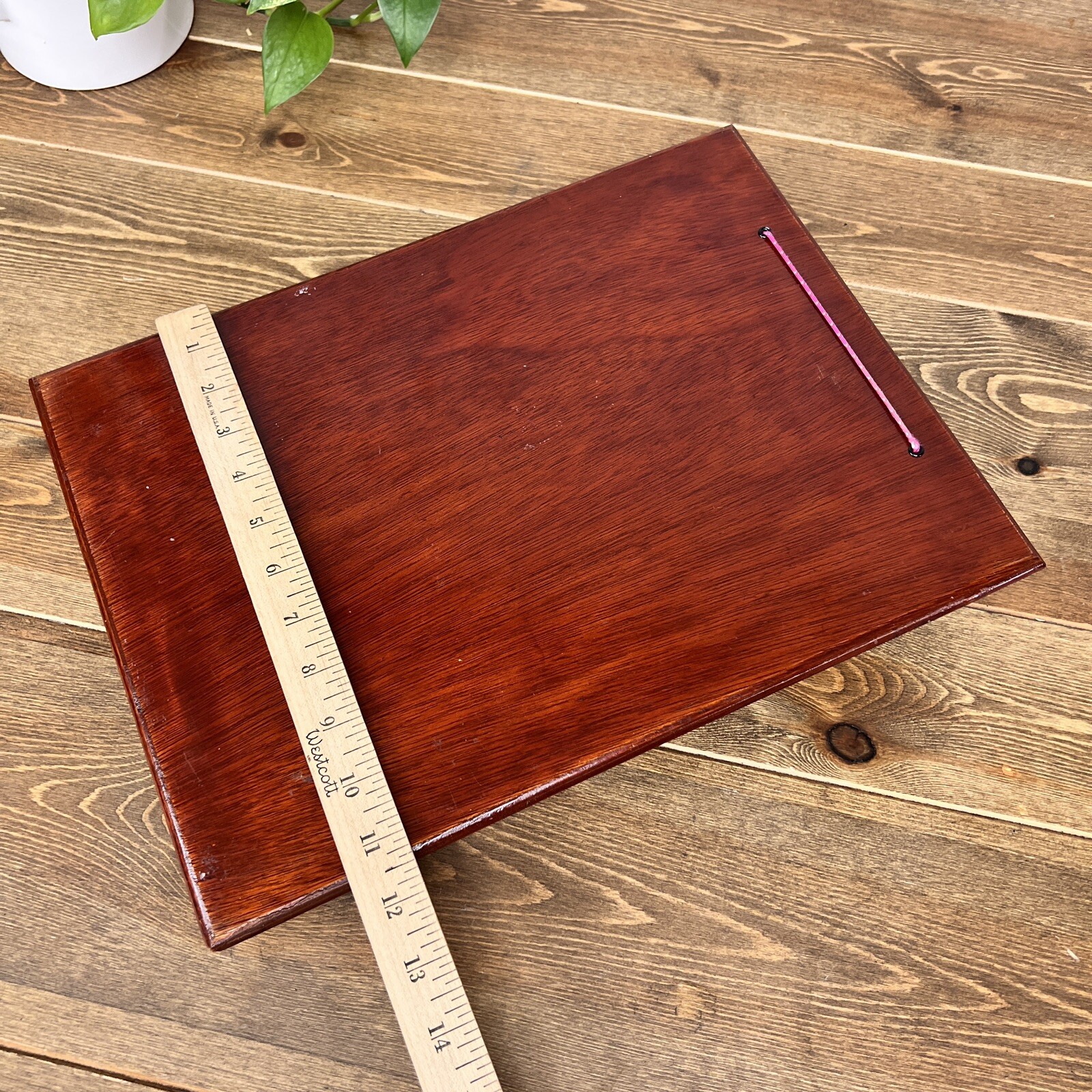 Wooden Shell Inlayed Peacock Photo Album Music Box Vintage Abalone Ariran Asian