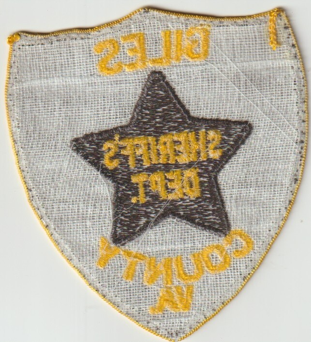 Giles County VA Sheriff nice old obsolete patch ship from Australia
