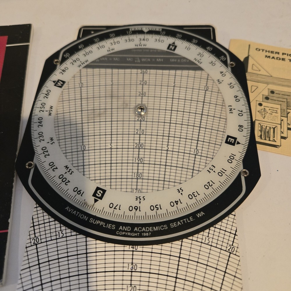 Vintage ASA E6-B Aviation Flight Computer W/ Manual