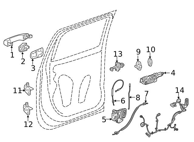 Genuine GM Handle Base 13550992