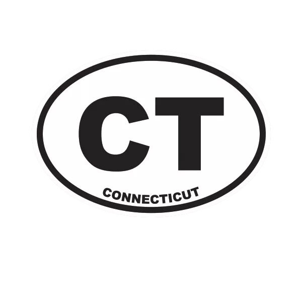 Connecticut State Oval Sticker Decal