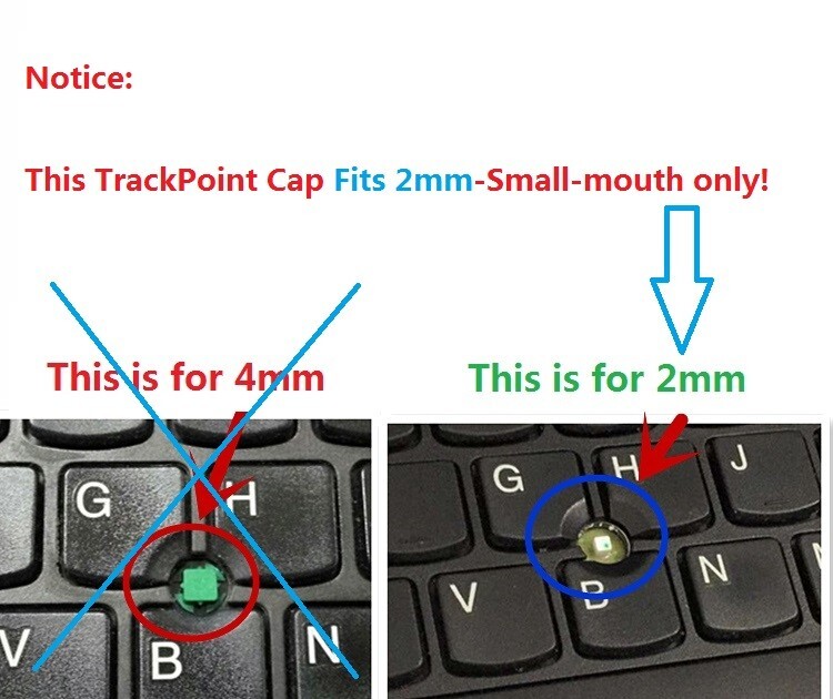 10pcs 2*2mm Red Dome TrackPoint Caps Mouse Pointer for Lenovo Thinkpad Laptop