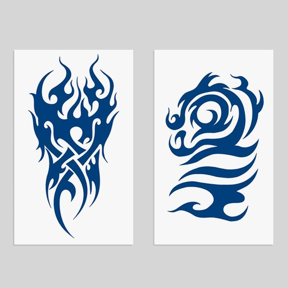 2 Sheets Semi Permanent Waterproof Temporary Tattoos, Lasts 1-2 Weeks,...