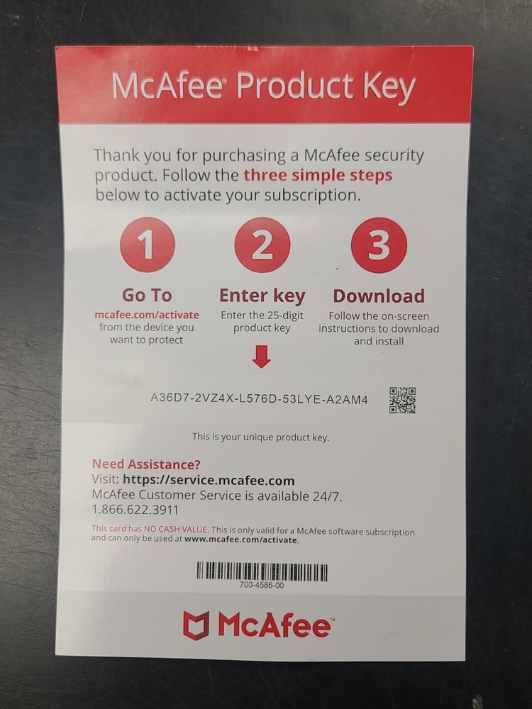 McAfee AntiVirus Software 1 PC 1 Year Windows 10, 8.1, 8, 7 Emailed Code