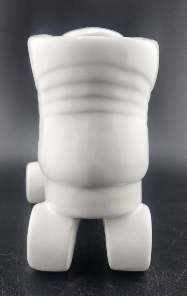 White Retro Rollerskate Planter Vase Ceramic Decor