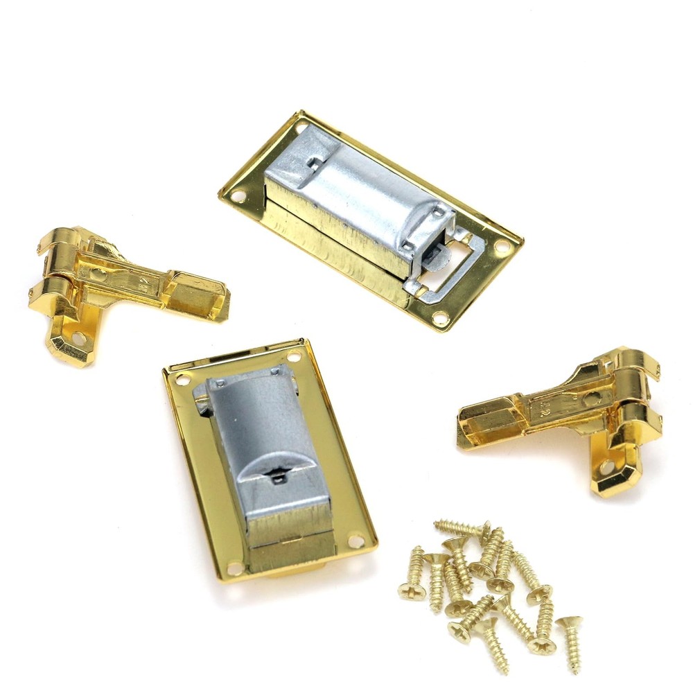 2 Pack Luggage Combination Lock Toolbox 3 Digit Password Hasp Gold