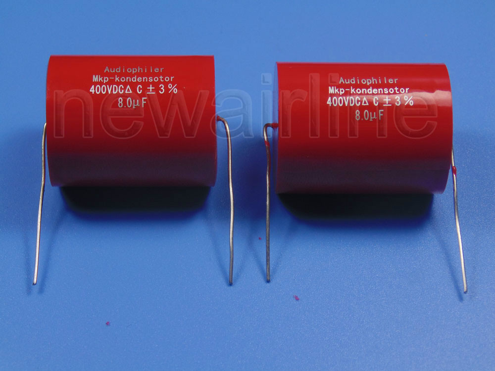 2pcs 400V 8uF MKP Crossover Metallized Polypropylene Non-Polarized Capacitor