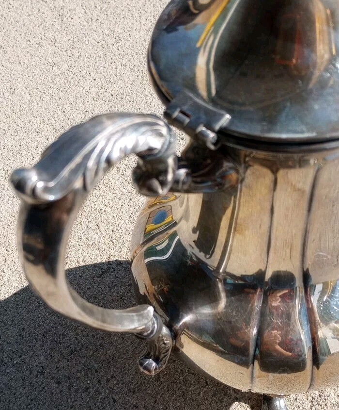 antique silver plated teapot