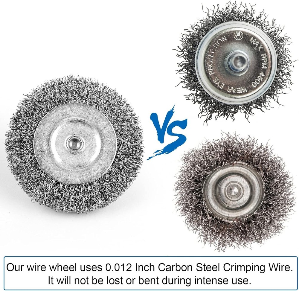 High-Intensity Wire Wheel Brush Cup Set for Drilling - Rust Removal Essentials