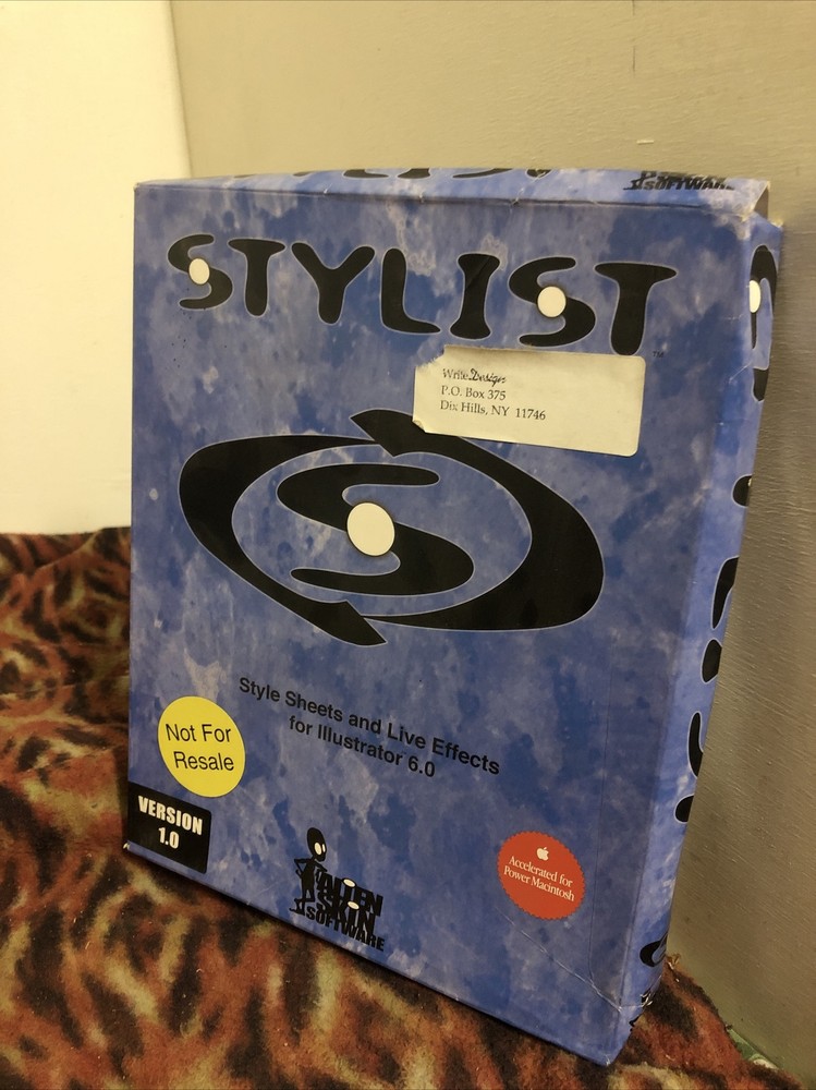 Alien Skin Software Stylist Version 1.0 Macintosh Apple Vintage Computer Disc