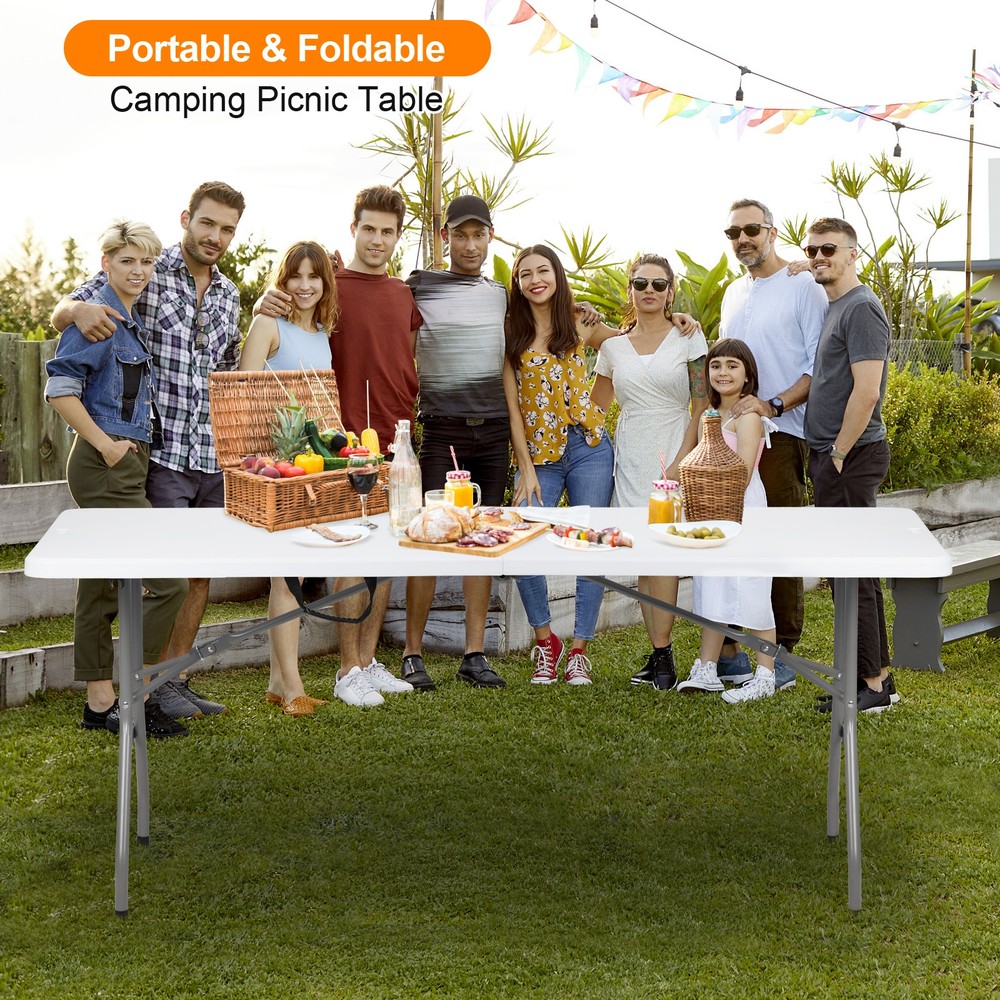 6FT Outdoor Courtyard Foldable Long Table New -