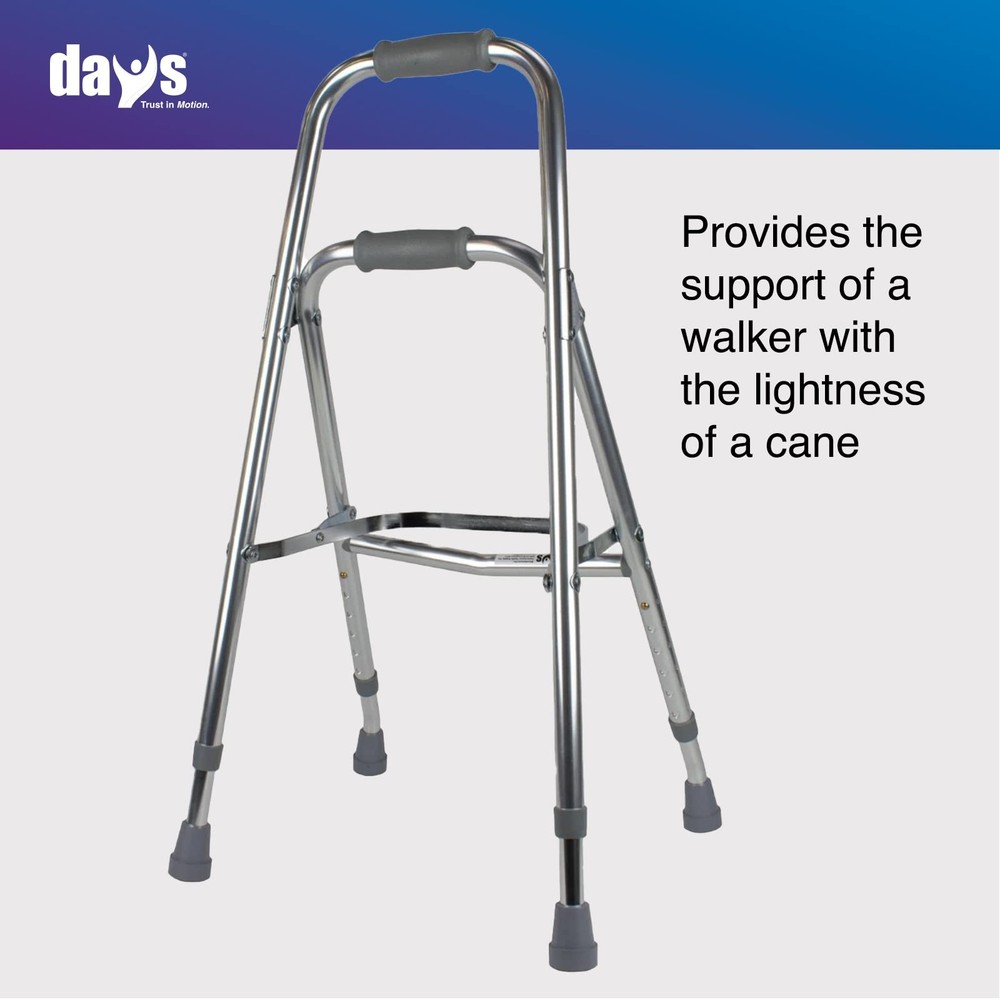 Days Hemi Walker Mobility Aid - Elderly, Disabled, One Arm Support, Folding