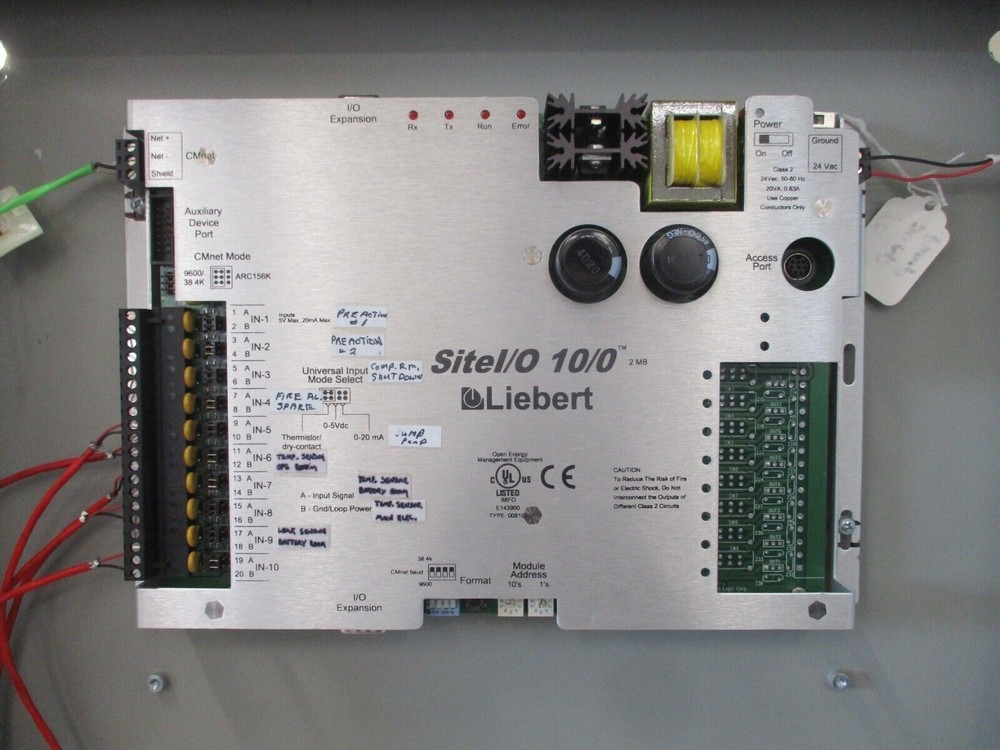 Liebert SiteIO10 10-Input Module Assembly 166516G1 Rev. 4 24V 1Ph Used