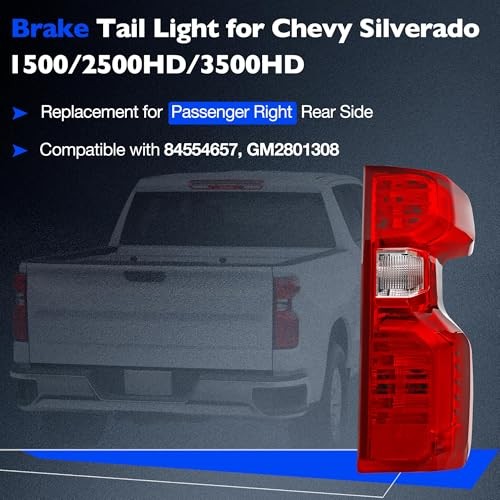 Tail light Halogen Compatible with Chevy 2019-2025 Halogen -Passenger Side