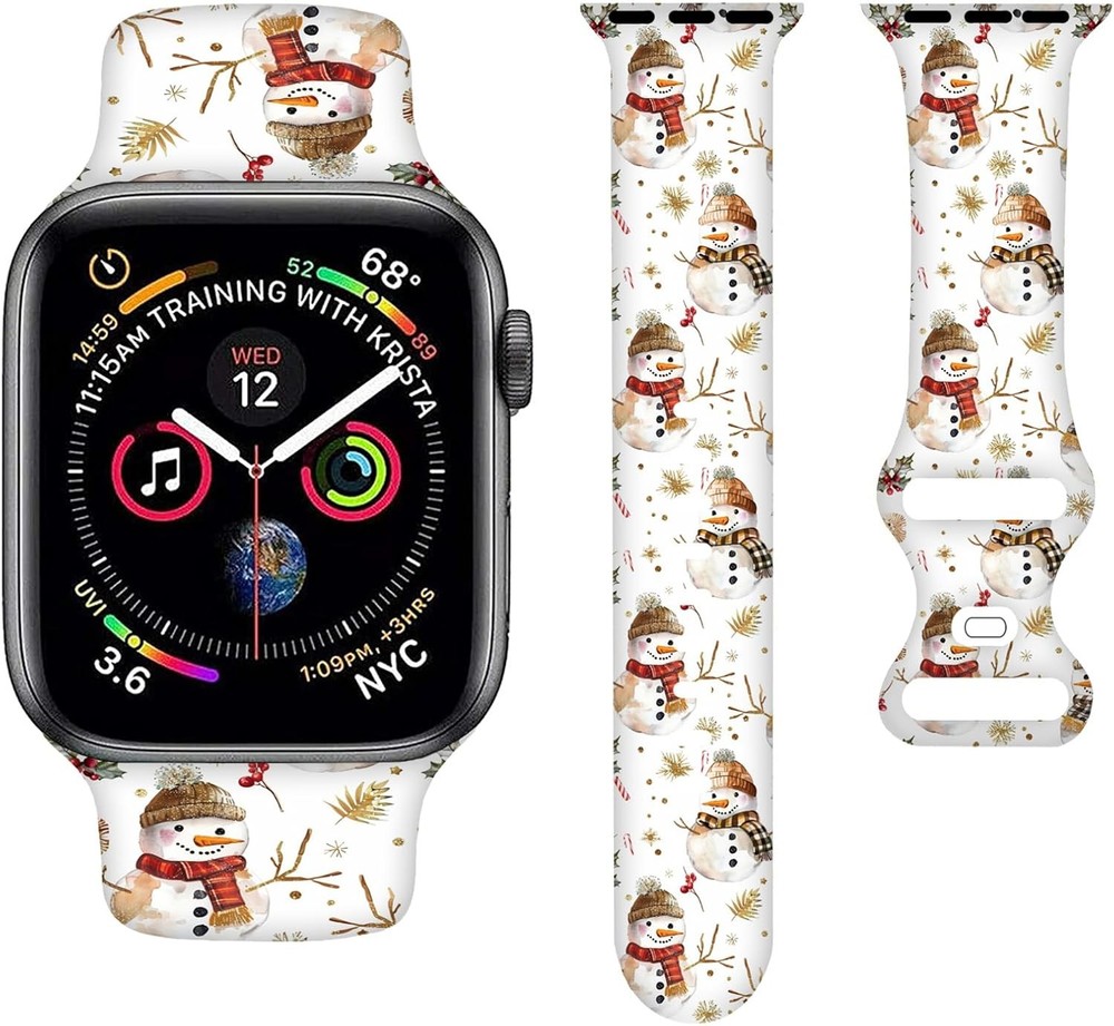 Silicone Strap Compatible with Apple Watch Series 7 44MM