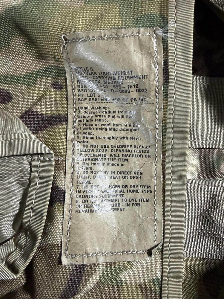 USGI OCP MOLLE II MEDIUM RUCKSACK RUCK BACKPACK MULTICAM PACK ONLY