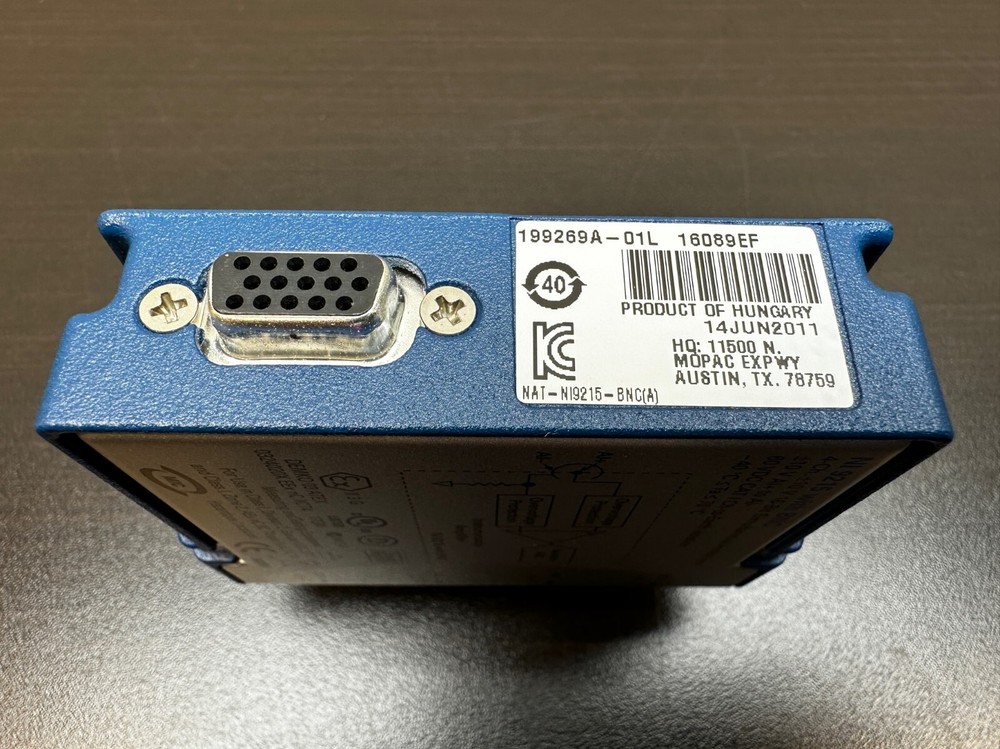 National Instruments NI 9215 With BNC Analog Input Module 199269A-01L