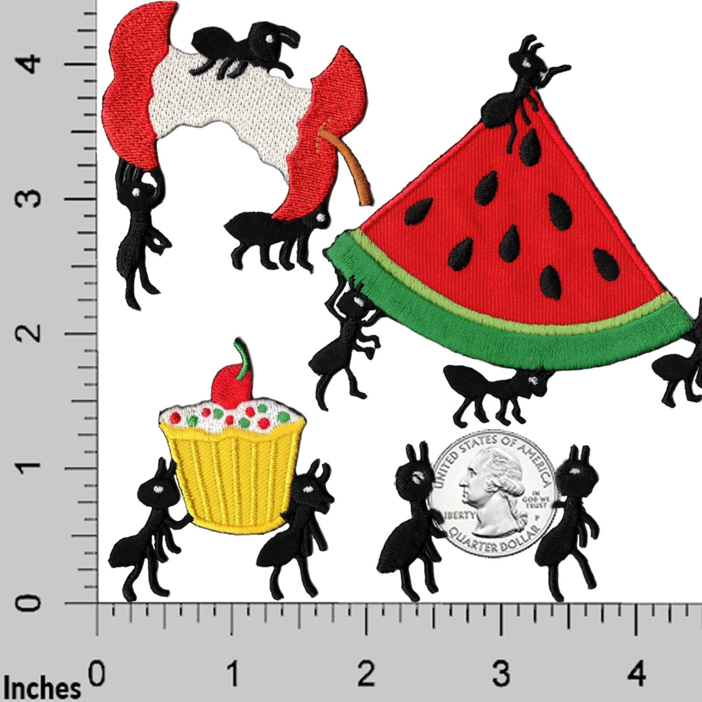 Ants Thieving A Picnic Iron On Patch Set