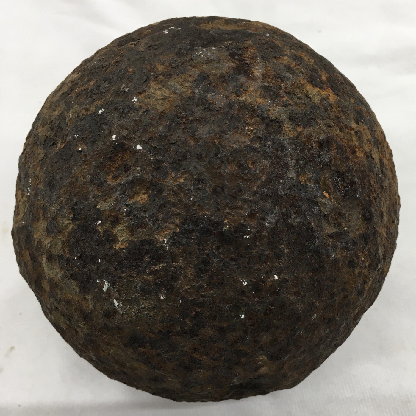 Vintage Cannonball Cast Iron Weight 15 Lbs., 10.7 Oz. Pitted c5