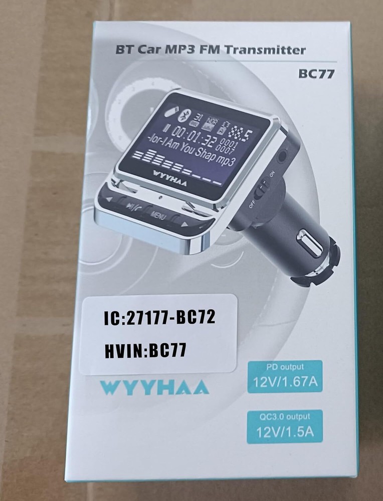 Transmisor Fm Bluetooth Para Auto, Adaptador De Radio Inalambrico Para Auto, ...