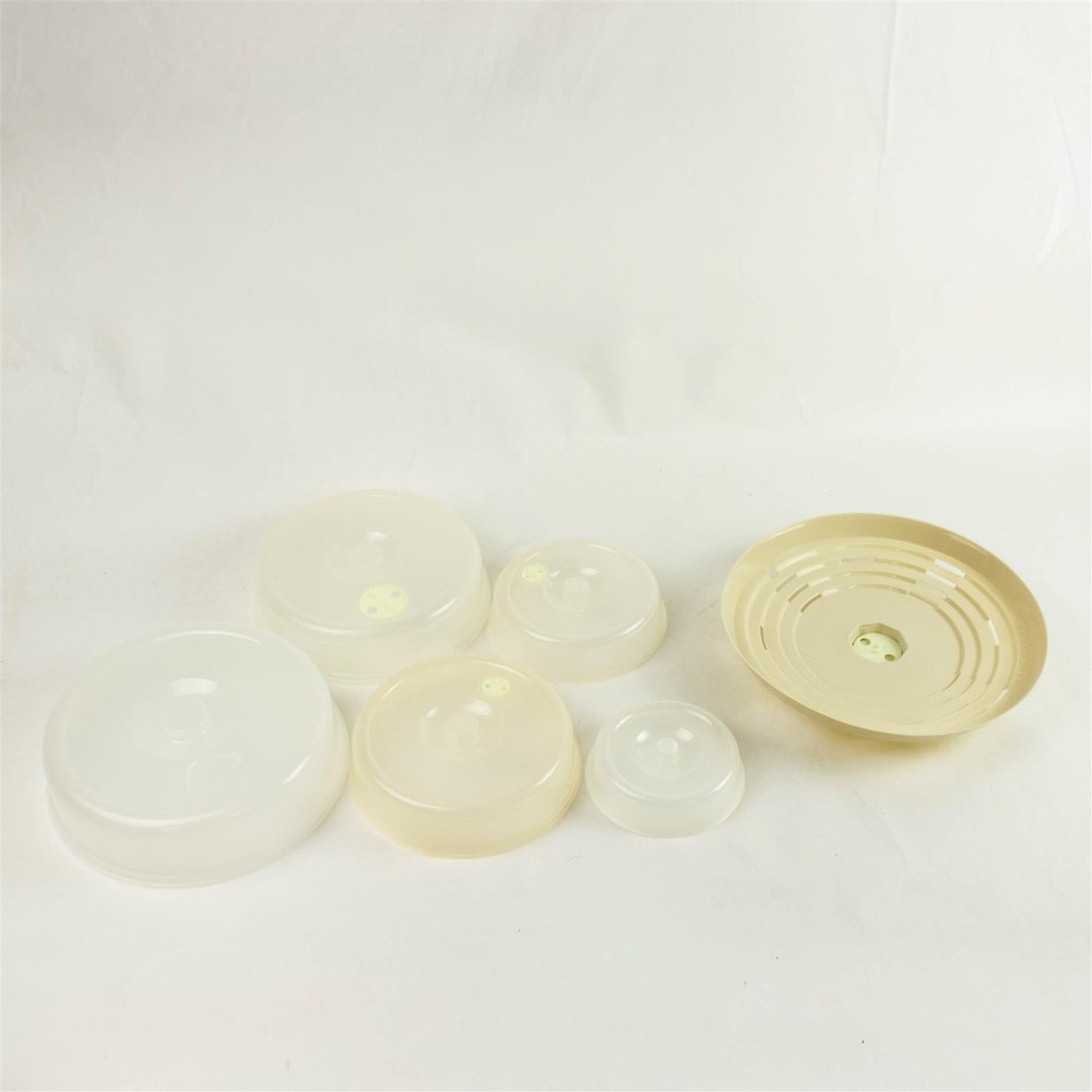 Nesting Microwave Plate Covers Stackable Plastic 10.5in x 4in
