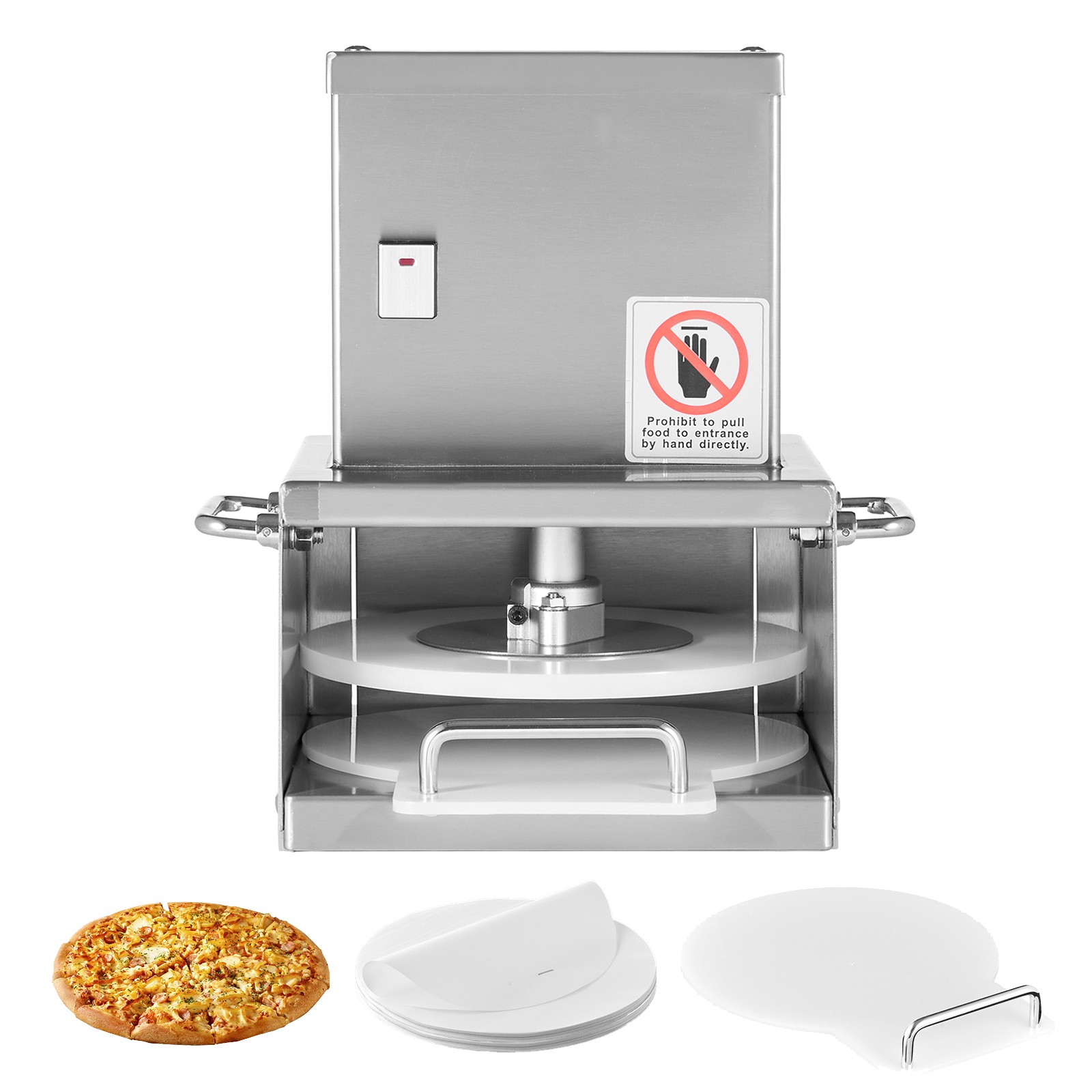 6 in Electric Pizza Dough Press Machine Pizza Pastry Sheeter Stainless Steel