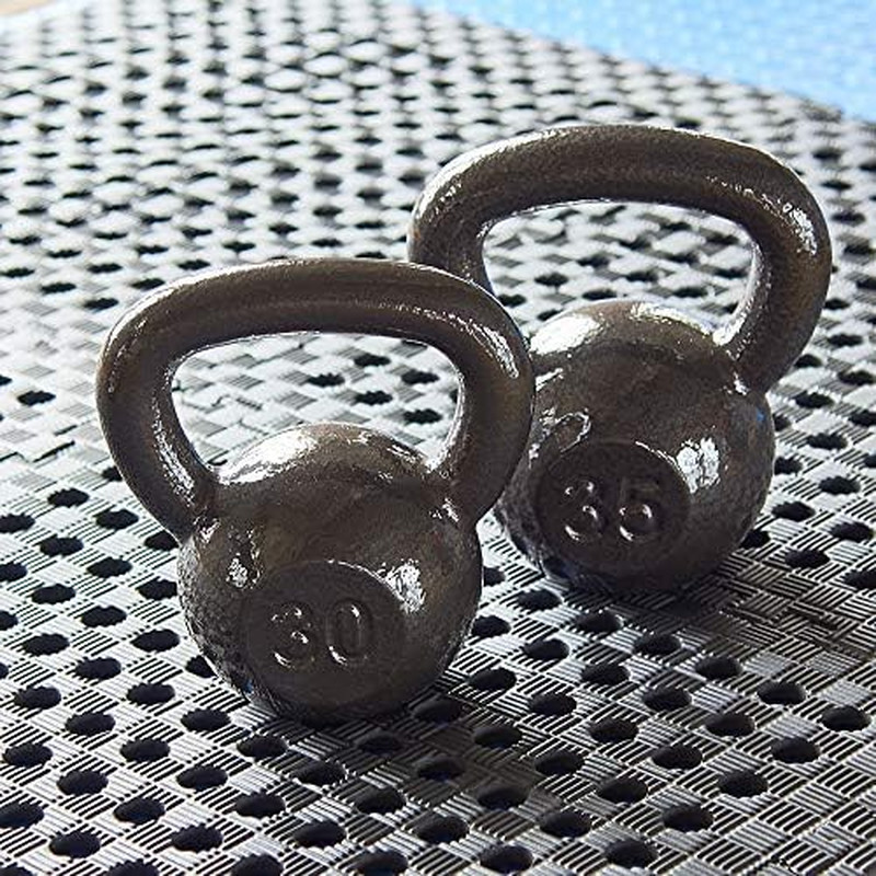 Kettlebell Cast Iron Solid Smooth Weights for Strength Training, Home Workout Gy