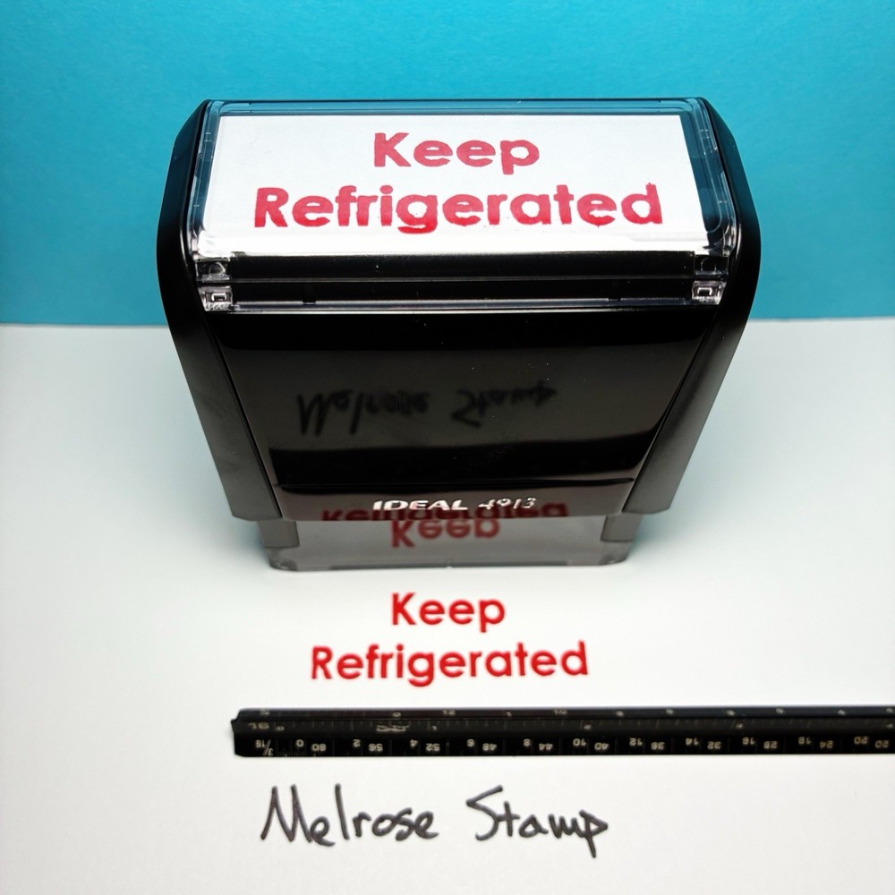 Keep Refrigerated Rubber Stamp Red Ink Self Inking Ideal 4913