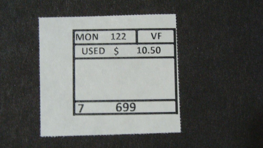 MONACO SCOTT# 122 USED VF LOT# 70699