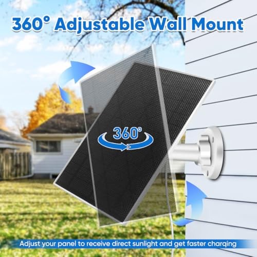 3W Solar Panel for Bird Feeder, Continuously 3W Power with Battery Supply for