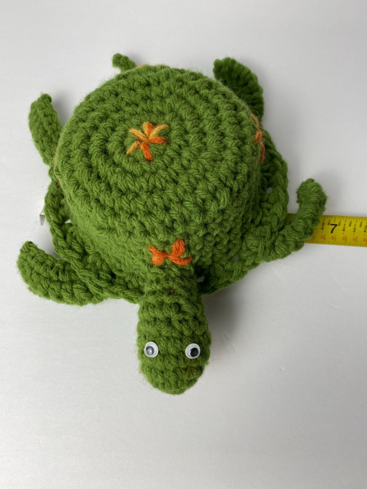 Turtle Lovers! Cute Crocheted Turtle Handmade Green