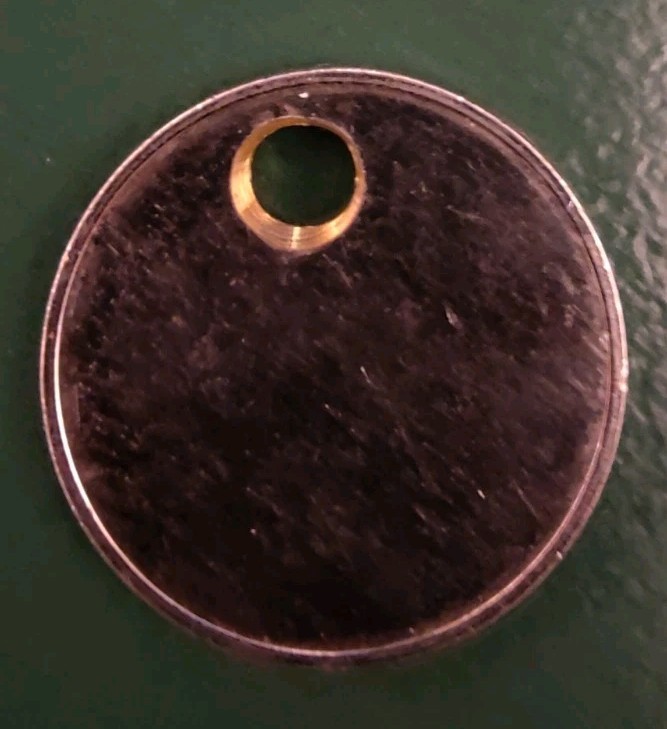 WOOLLEY Colliery Pit Check Tally - marked WOOLLEY COLLIERY 3123