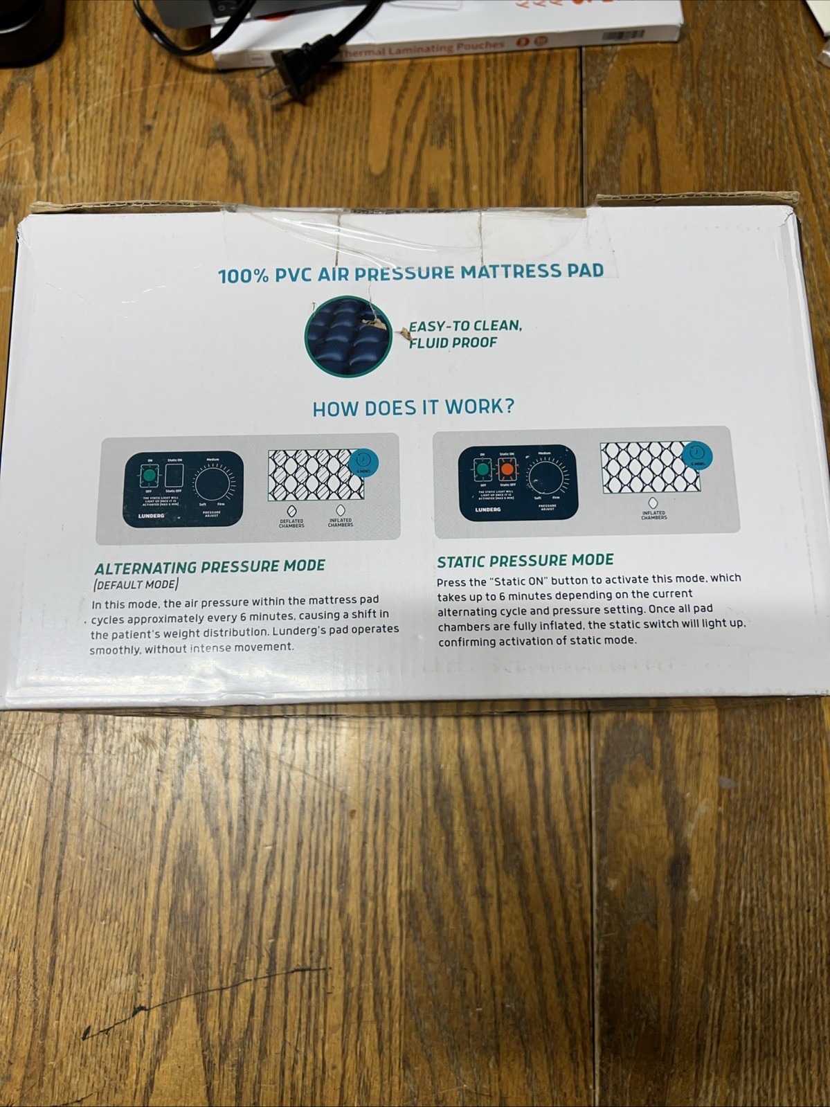 Lunderg Alternating Air Pressure Mattress Pad Pressure Ulcer Prevention NEW