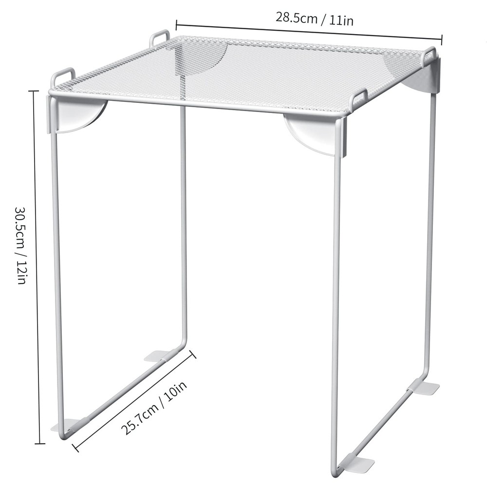 Neudeco 2 Pack Mesh Locker Shelf Stackable Extra Tall Organizer Collapsible