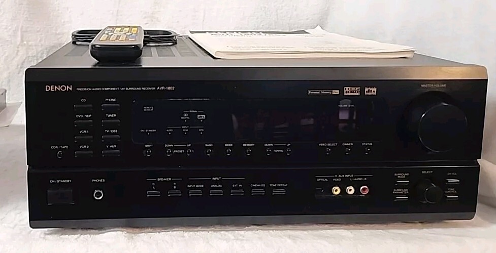 Denon AVR-1802 Receiver Bundle with Remote, Loop & Manual.  Tested