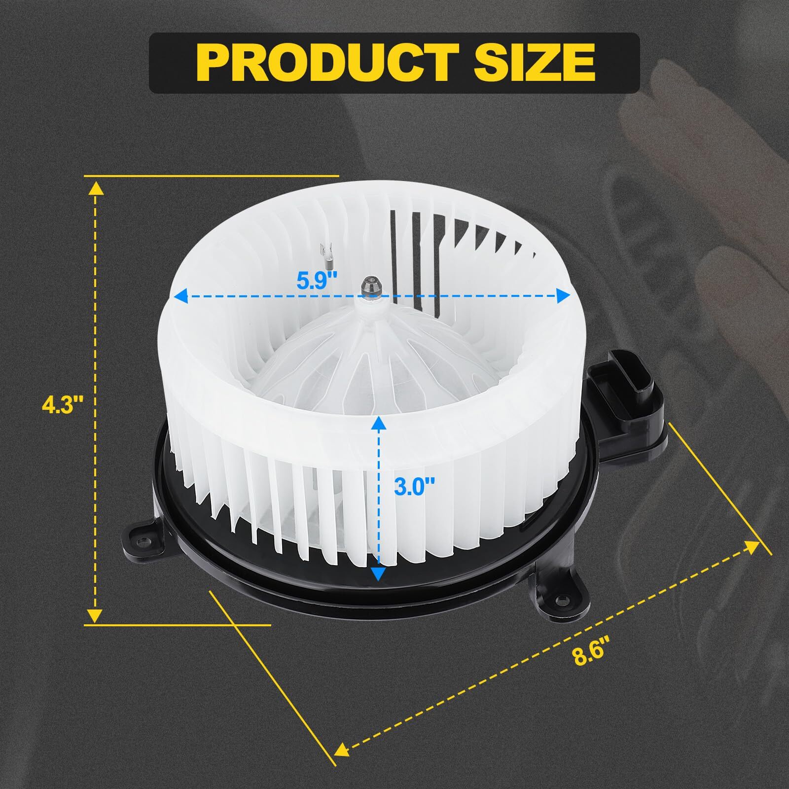 HVAC Heater Blower Motor w/Brushless Motor for Toyota Sienna Sequoia 2008-2022
