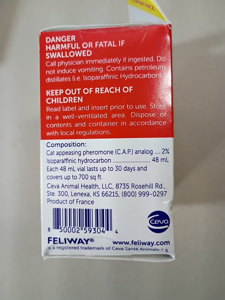 Feliway Multicat Diffuser refill, 48ml - 2 Pack Exp 07/2026
