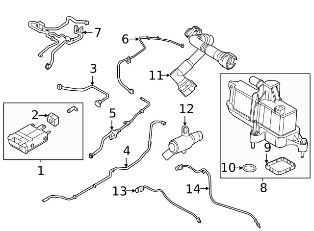 Genuine Ford Vapor Canister Purge Solenoid LX6Z-9D289-SJ