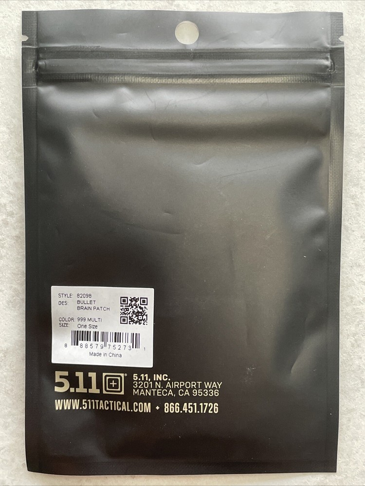 *BRAND NEW* 5.11 BULLET BRAIN PATCH FRANKENSTEIN HOOK BACKING