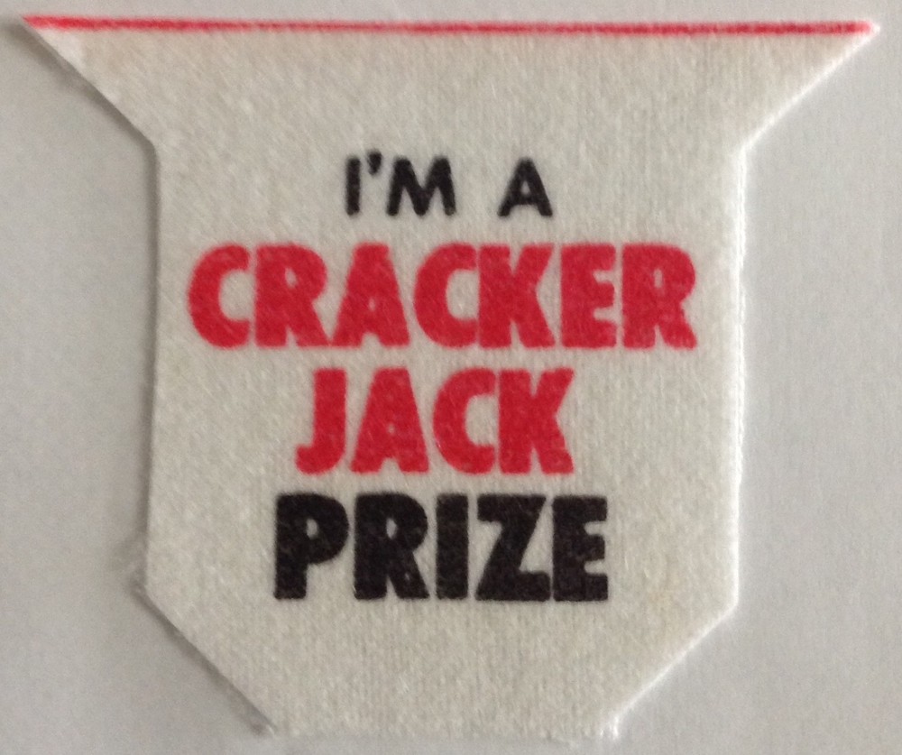 Original Vintage I'm A Cracker Jack Prize Felt Iron On Patch