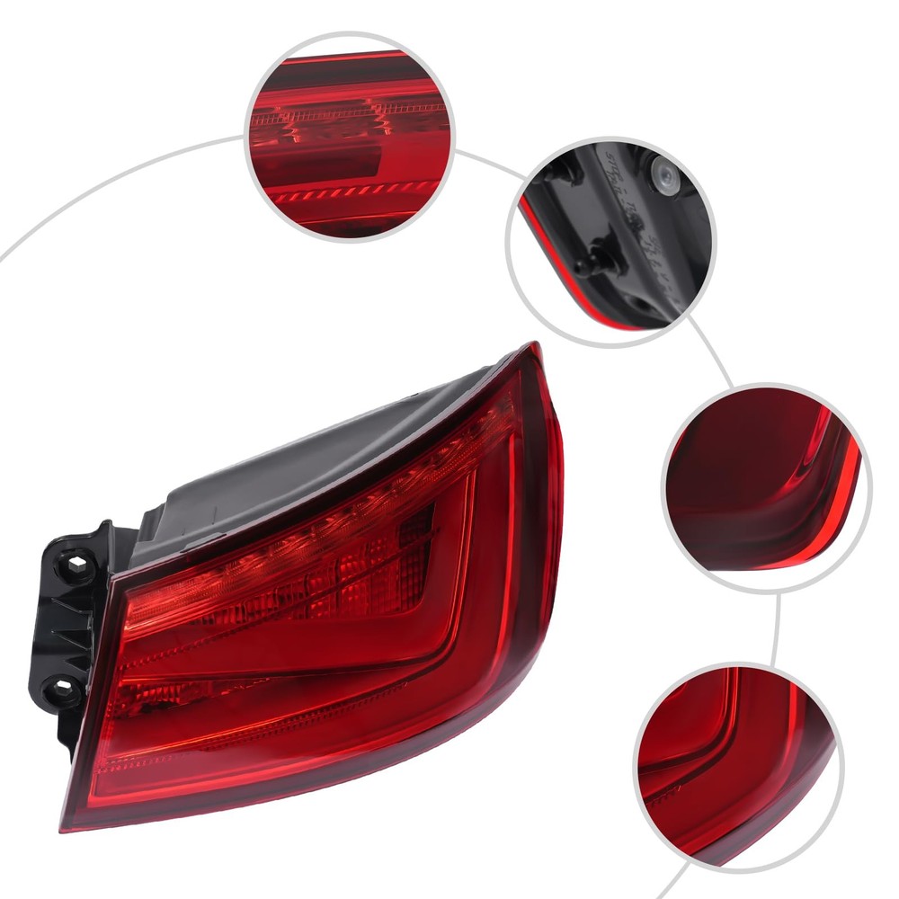 LED Tail Light Assembly Right Passenger Side for 2015-2016 A3 Easy Plug Play